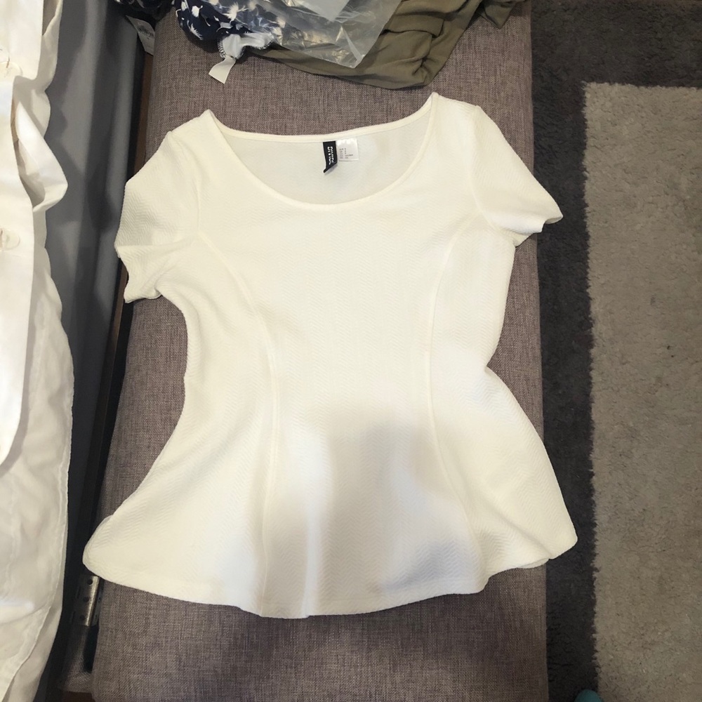 Italian Boutique white peplum top